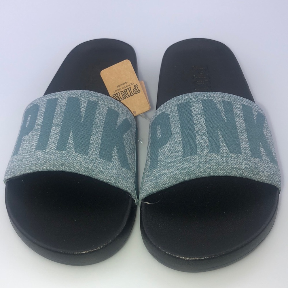 Pink Victoria secret Status blue slides